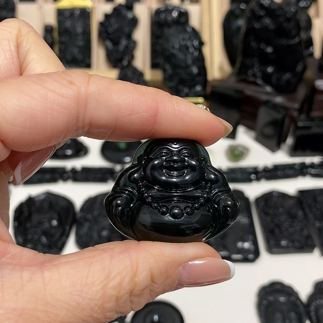 风***动岫玉未镶嵌纯天然岫玉颈饰