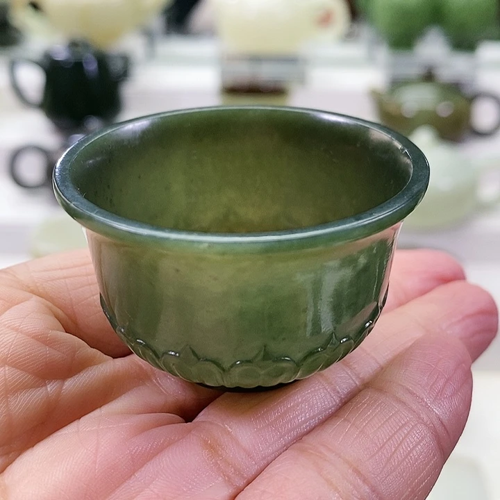 未镶嵌和田玉挂件茶杯30m l