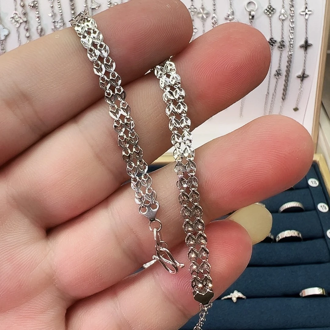 定制铂950手饰手链双排