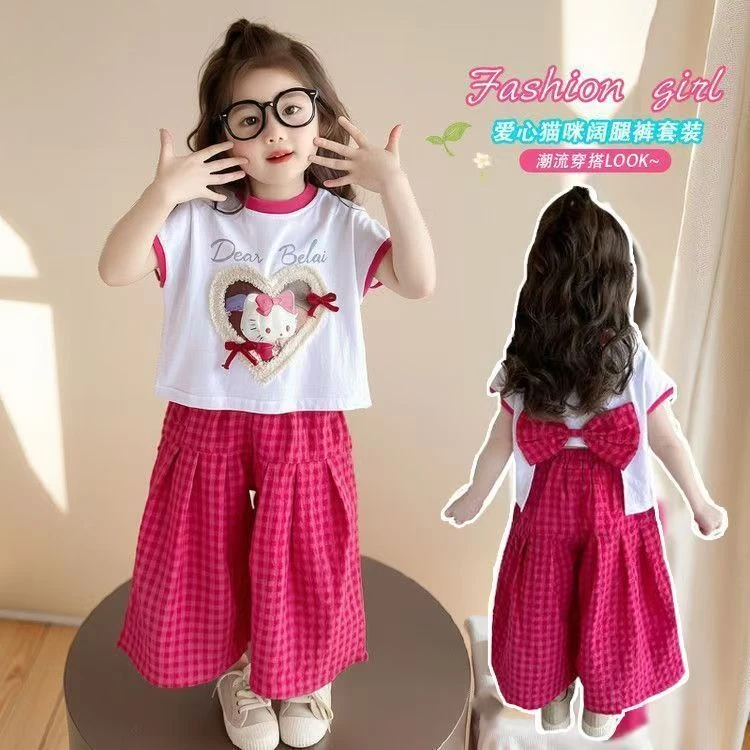 3333女童爱心猫咪套装