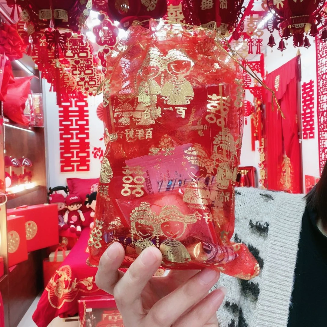 纱结婚喜糖袋20个