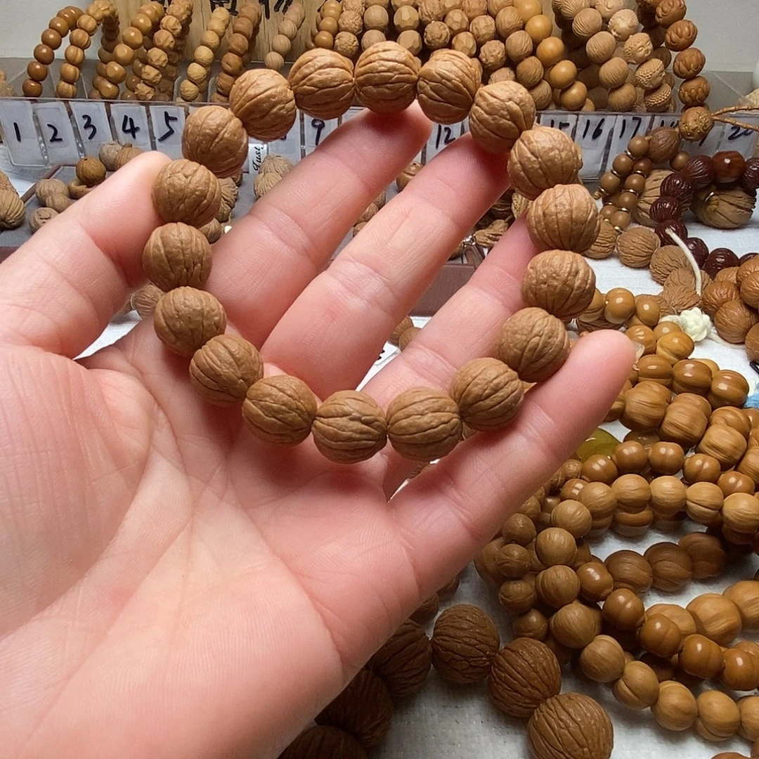 手串猴头核桃全品无暇原皮原色【金苹果】