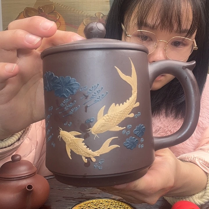 紫砂茶杯原矿紫砂杯