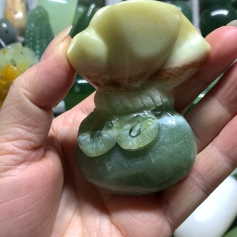 蛇纹石玉未镶嵌手把件
