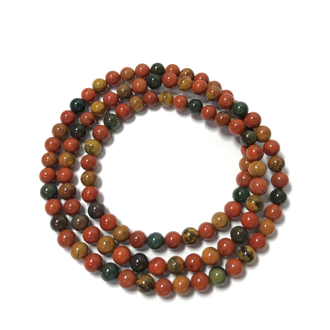 【鸿莱】ZX145506包浆南红毛衣链多圈手串8mm+