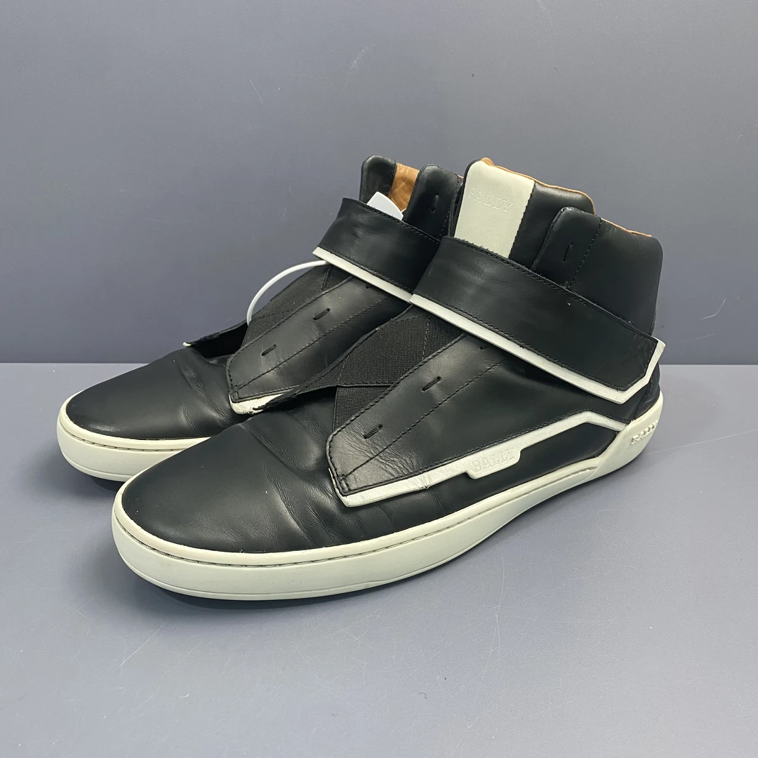 95新 BALLY/巴利 41码 巴利黑白板鞋 休闲鞋 穿的不多 270