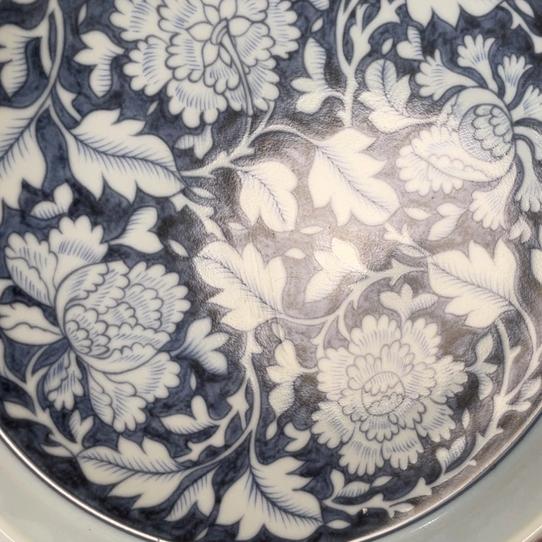 瓷片景德镇青花国色天香大壶承