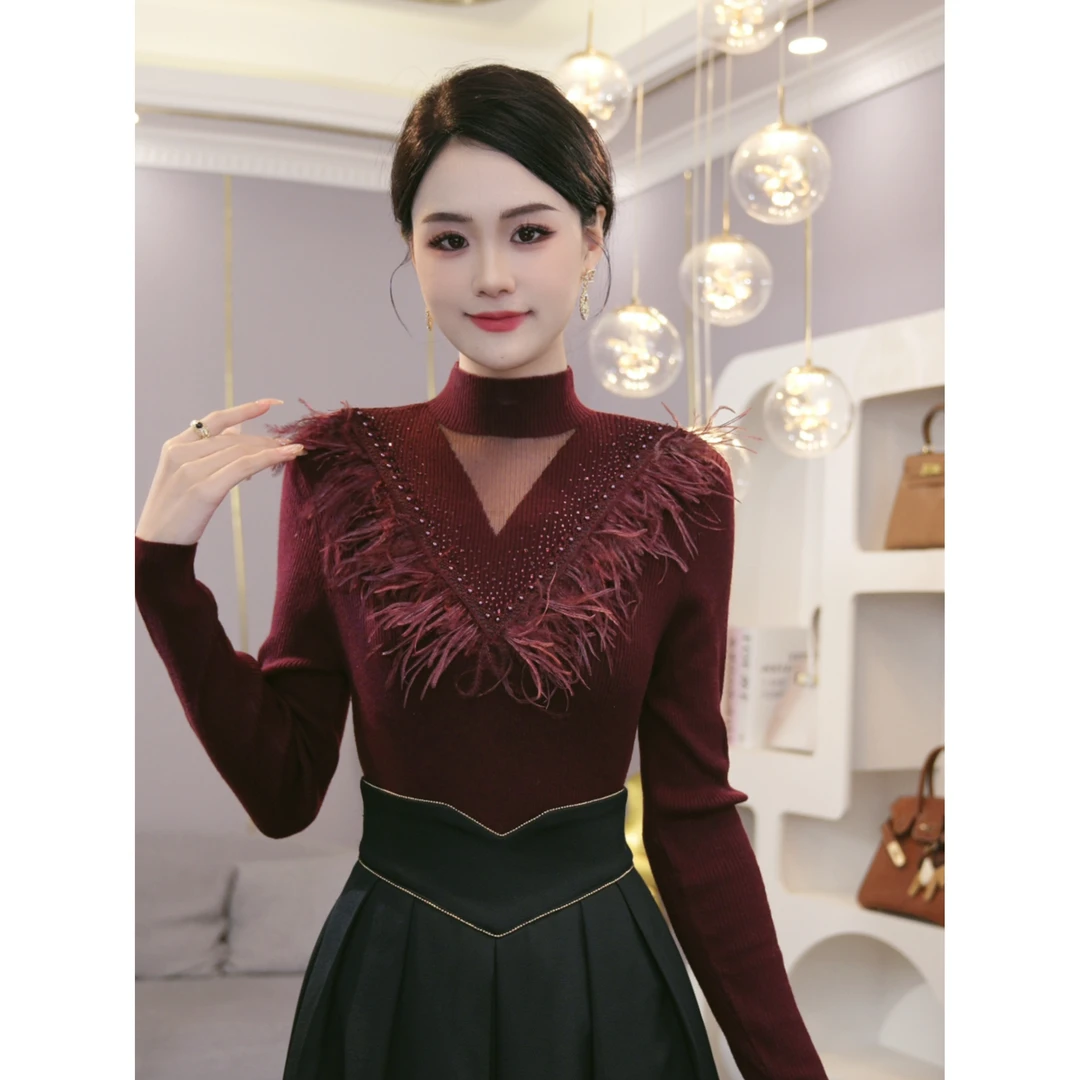 2025秋冬新款【JR-10】含绵羊毛独特漂亮小衫可外穿打底针织上衣女