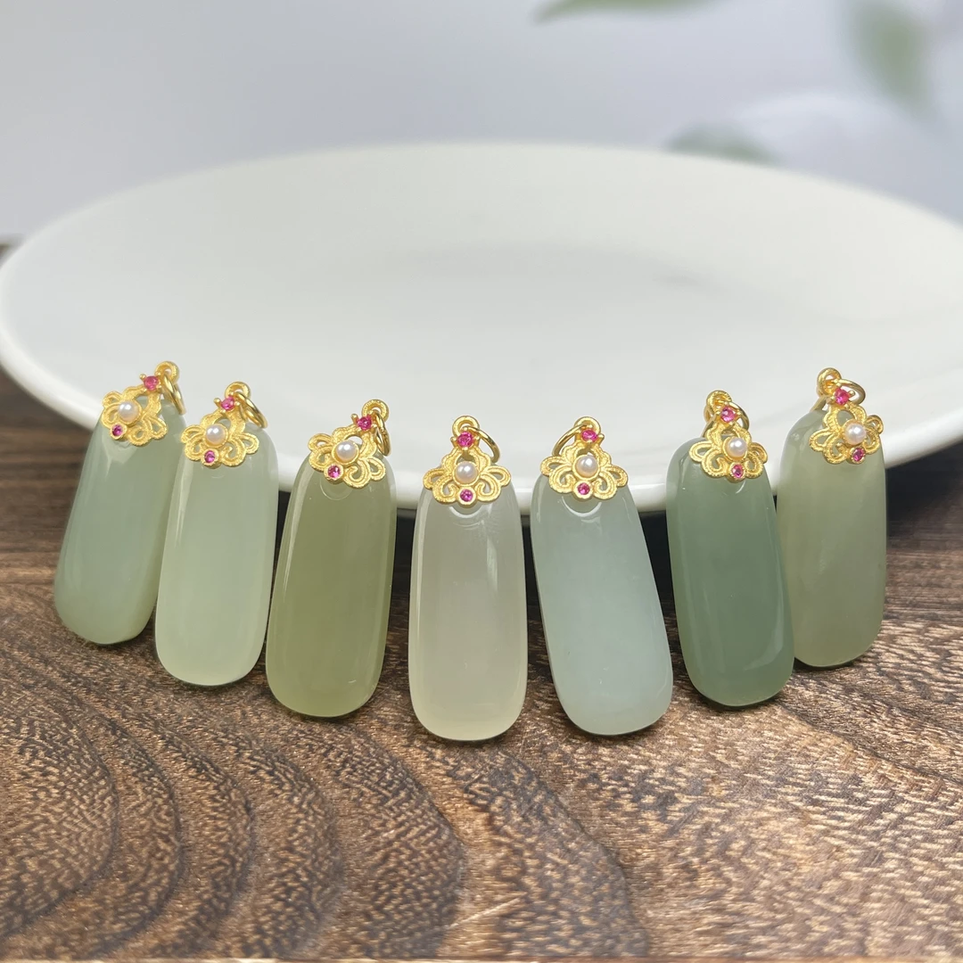 菲菲珠宝好*S925和田玉吊坠约27*12mm-多样性发一