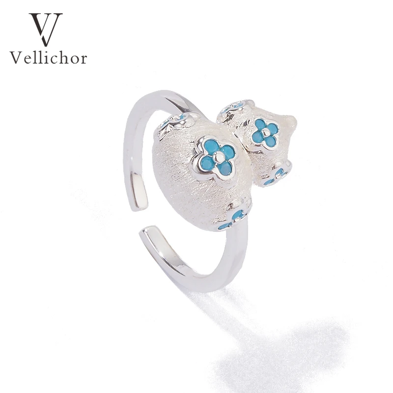 铜合金戒指 精致超闪拉丝葫芦戒指女新中式轻奢高级感戒指指环