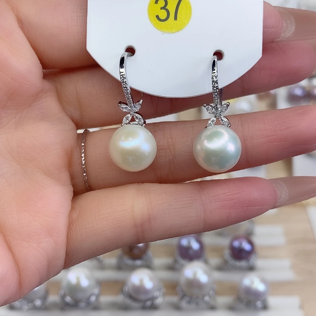 未镶嵌淡水珍珠耳饰F