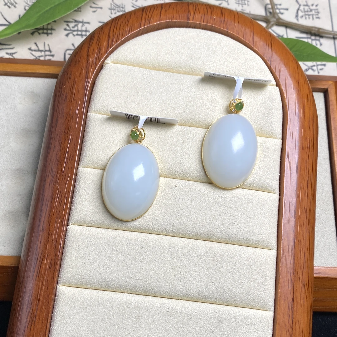 18k和田玉蛋面吊坠-约28*20*9mm-AD251107017-SY-多样性发一