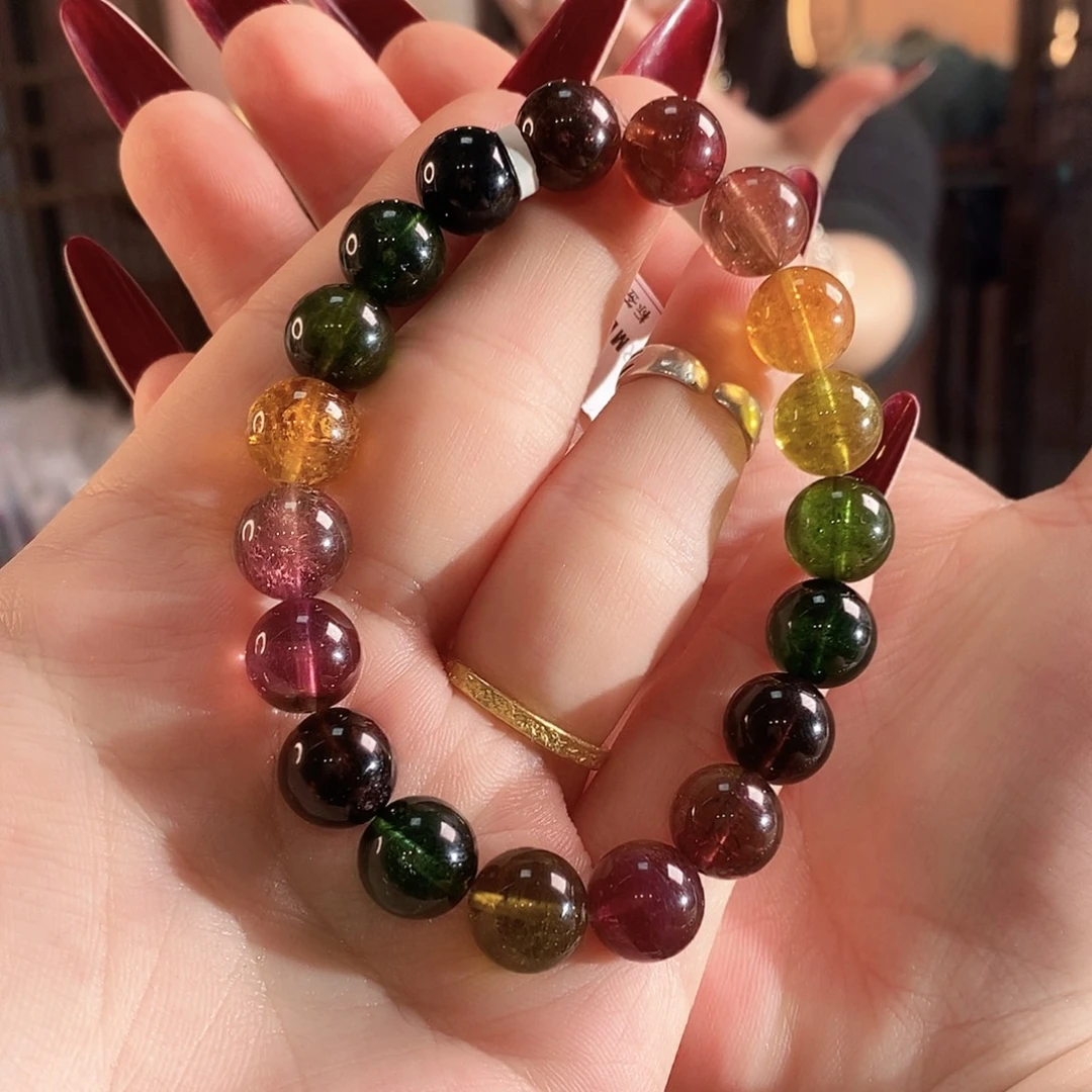 碧玺未镶嵌手链G2278单圈多样性发1