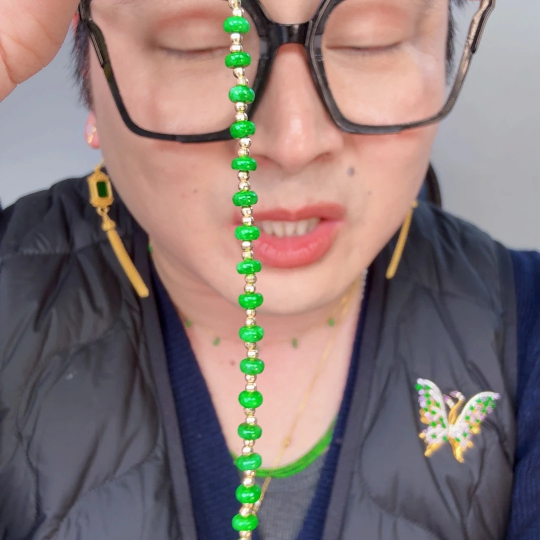 翡翠颈饰18K金镶嵌一个