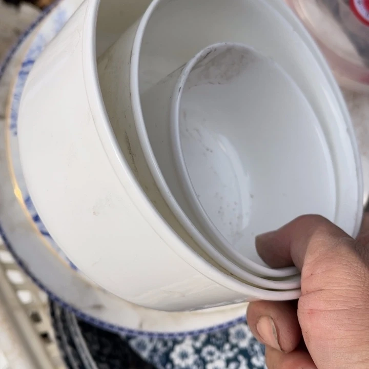 其他瓷骨瓷保鲜碗3个带盖子