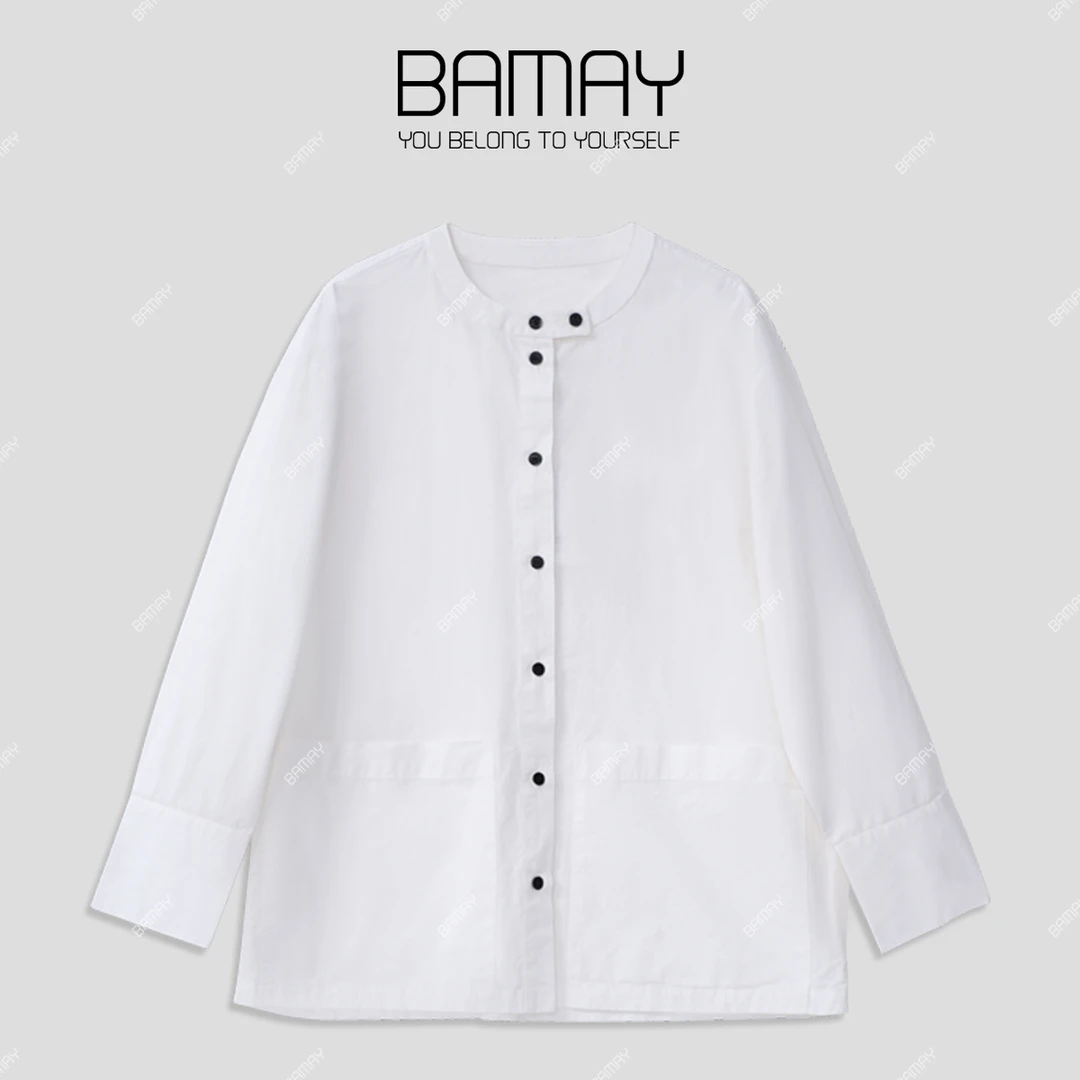 【BAMAY】2025春季上新设计感高级显瘦百搭法式衬衫BM252CS003CP