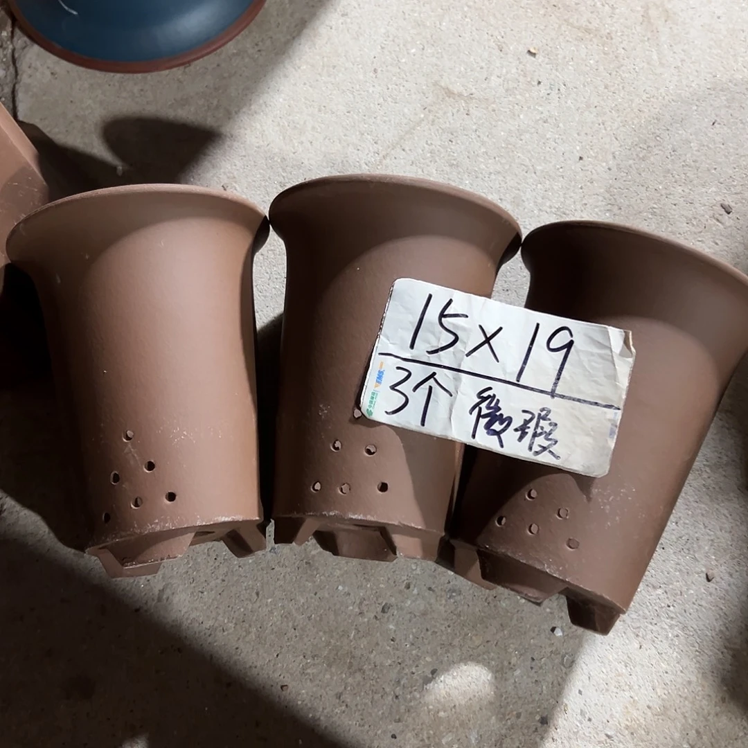 紫砂花盆宜兴紫砂花盆源头3只