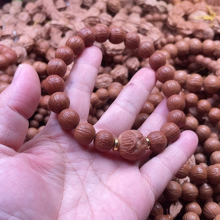 手串猴头核桃1.2同尺聚宝盆自然泛油