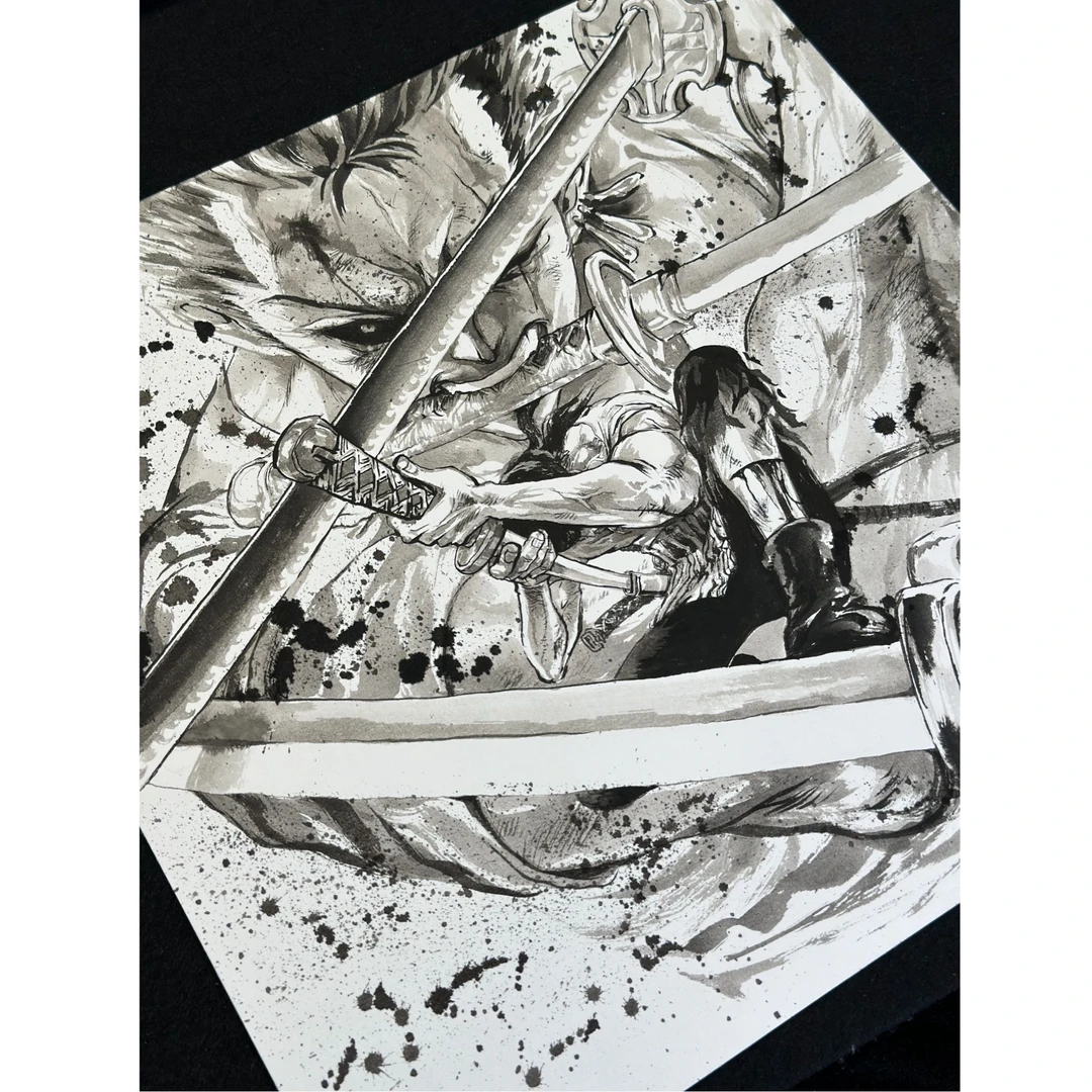 手稿原画-索隆（含画框）