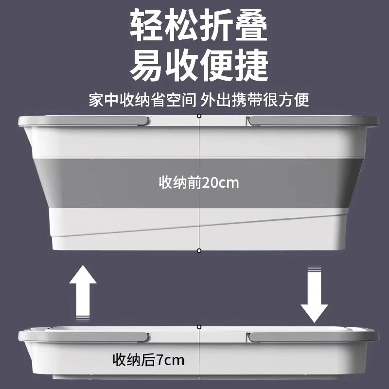 加大款可折叠防摔水桶加厚拖地拖把洗车
