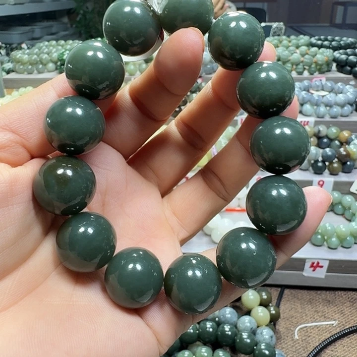 未镶嵌手链和田玉新疆且末蓝卡18