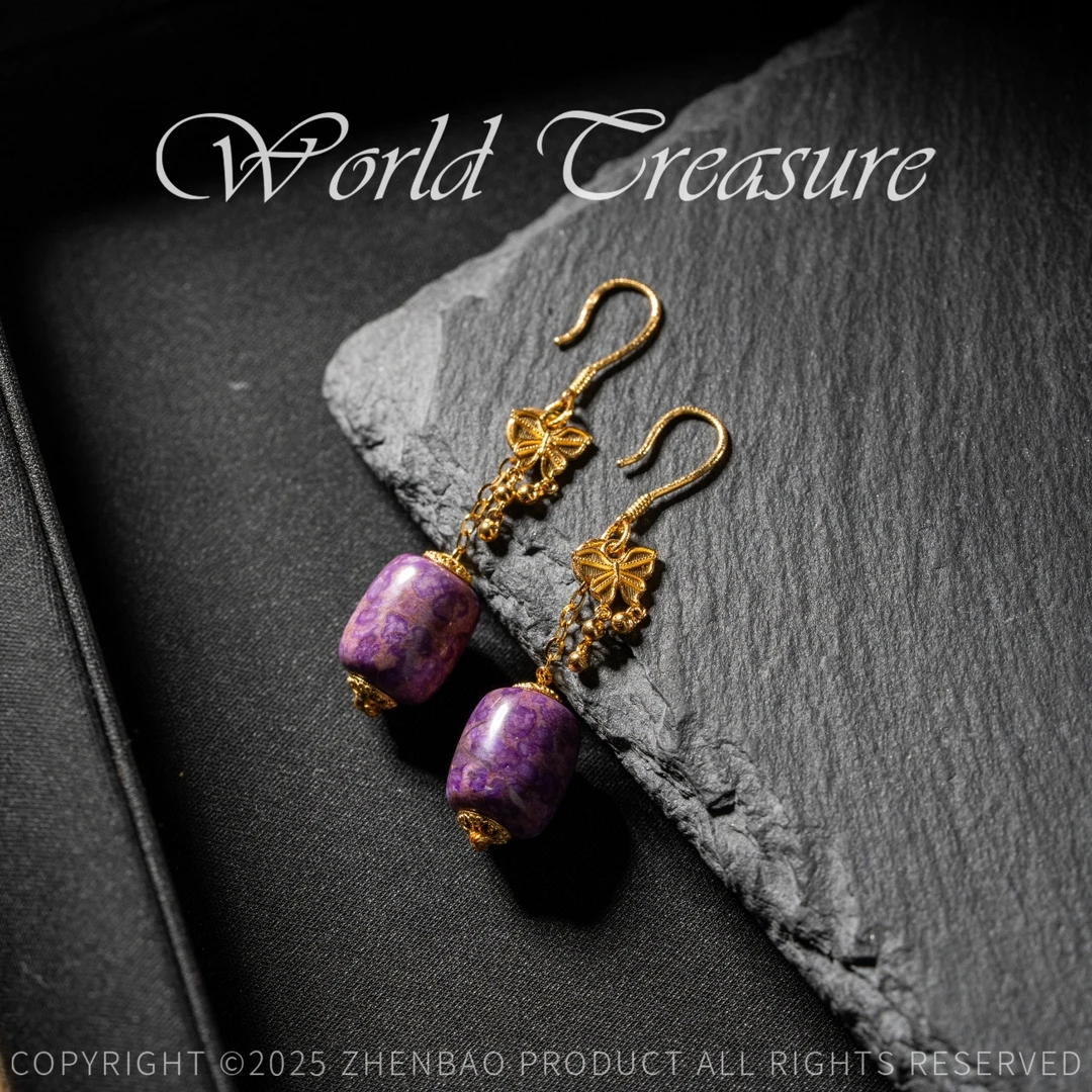 果酱红舒俱来桶珠耳钩/8mm+/多样性发一/C5020/18/