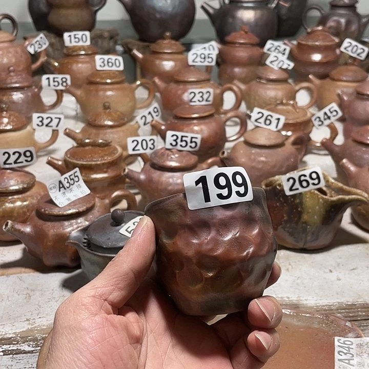 纯手工捏制柴茶具