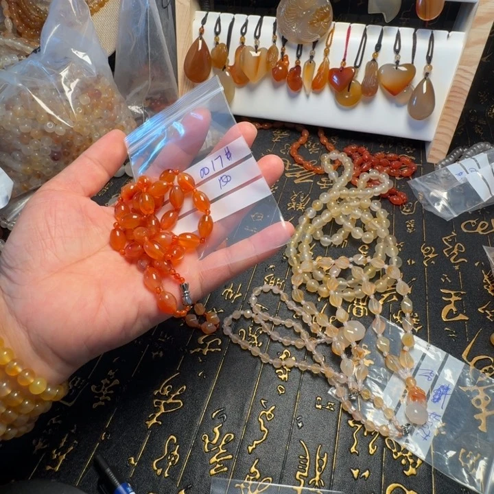 玛瑙/玉髓项链未镶嵌冰*0017