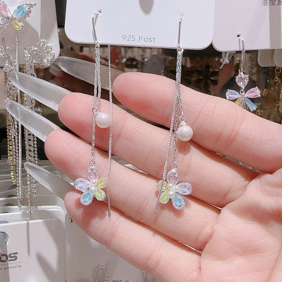 锆石铜合金925银耳环