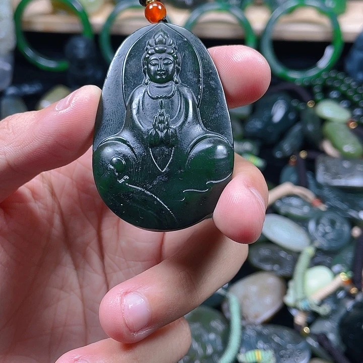 和田玉未镶嵌挂件