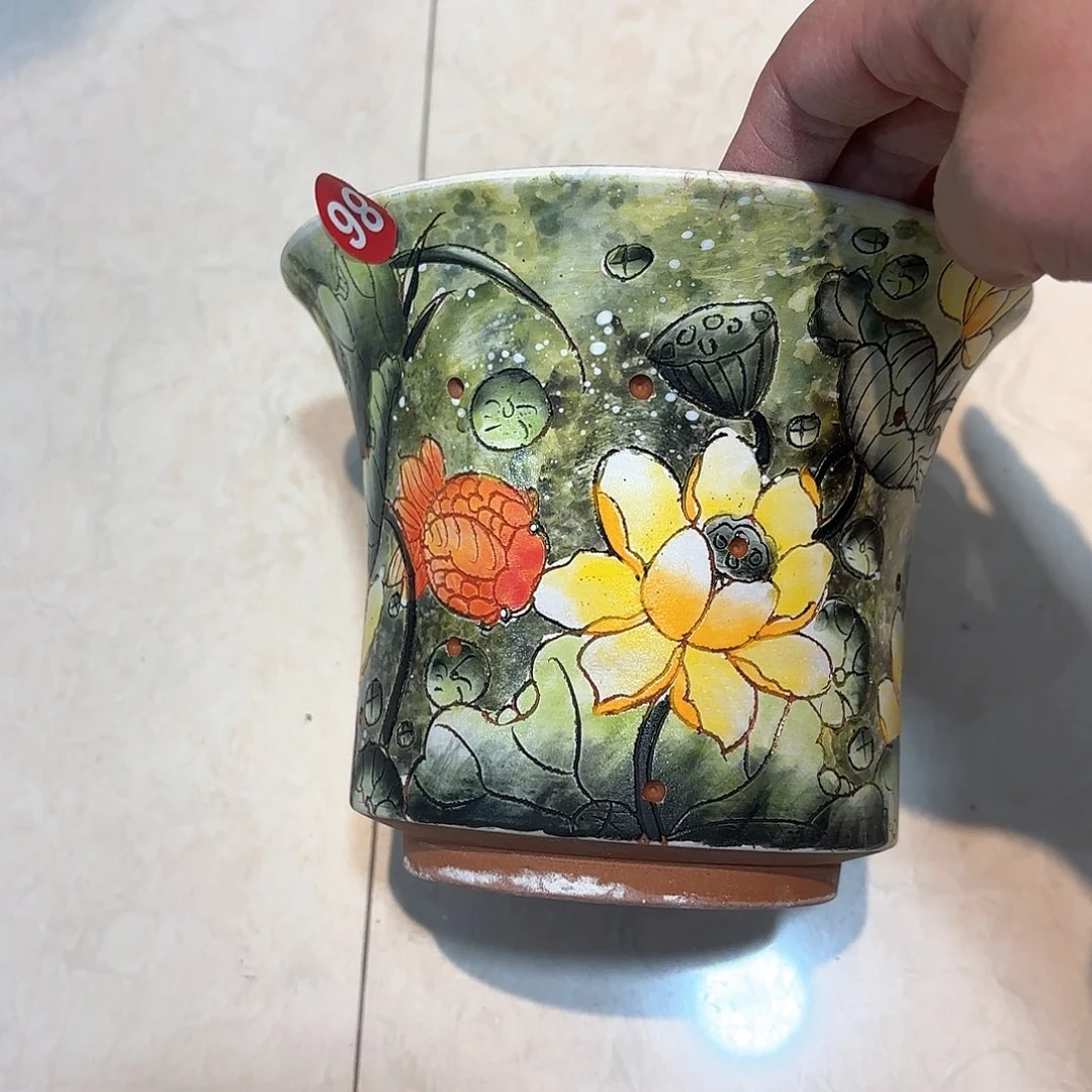 紫砂花盆宇***婷手工花盆默认微瑕