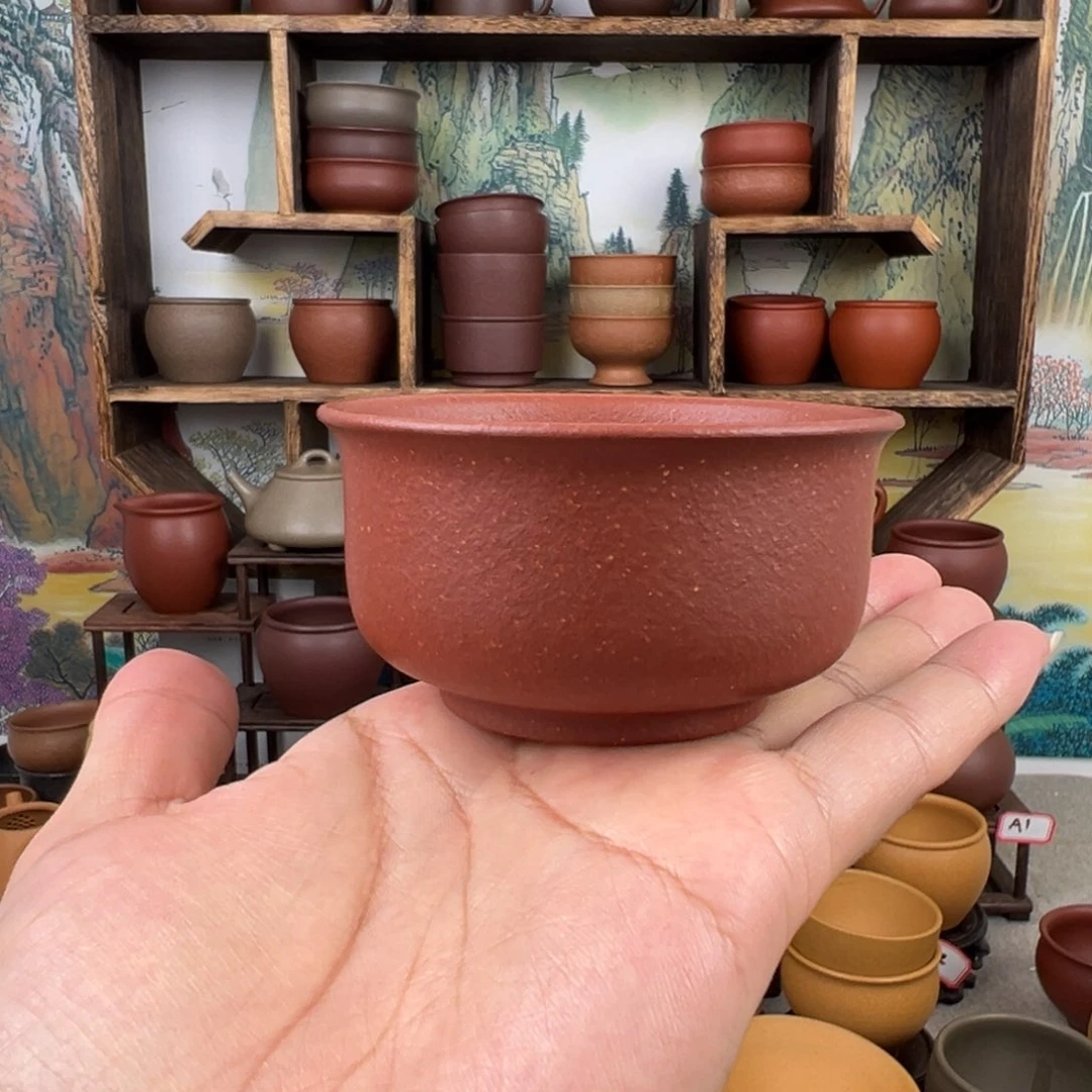 茶杯紫砂拙器甄选，纯原本矿。
