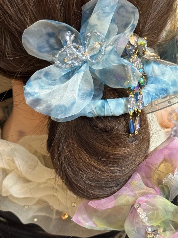 发夹发卡鸭嘴夹欧若假温婉风