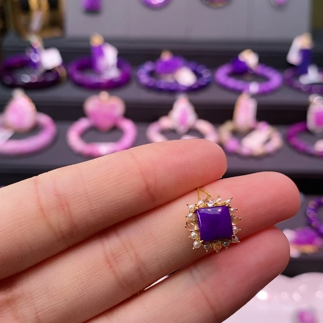 苏纪石（舒俱来）18K金镶嵌项链