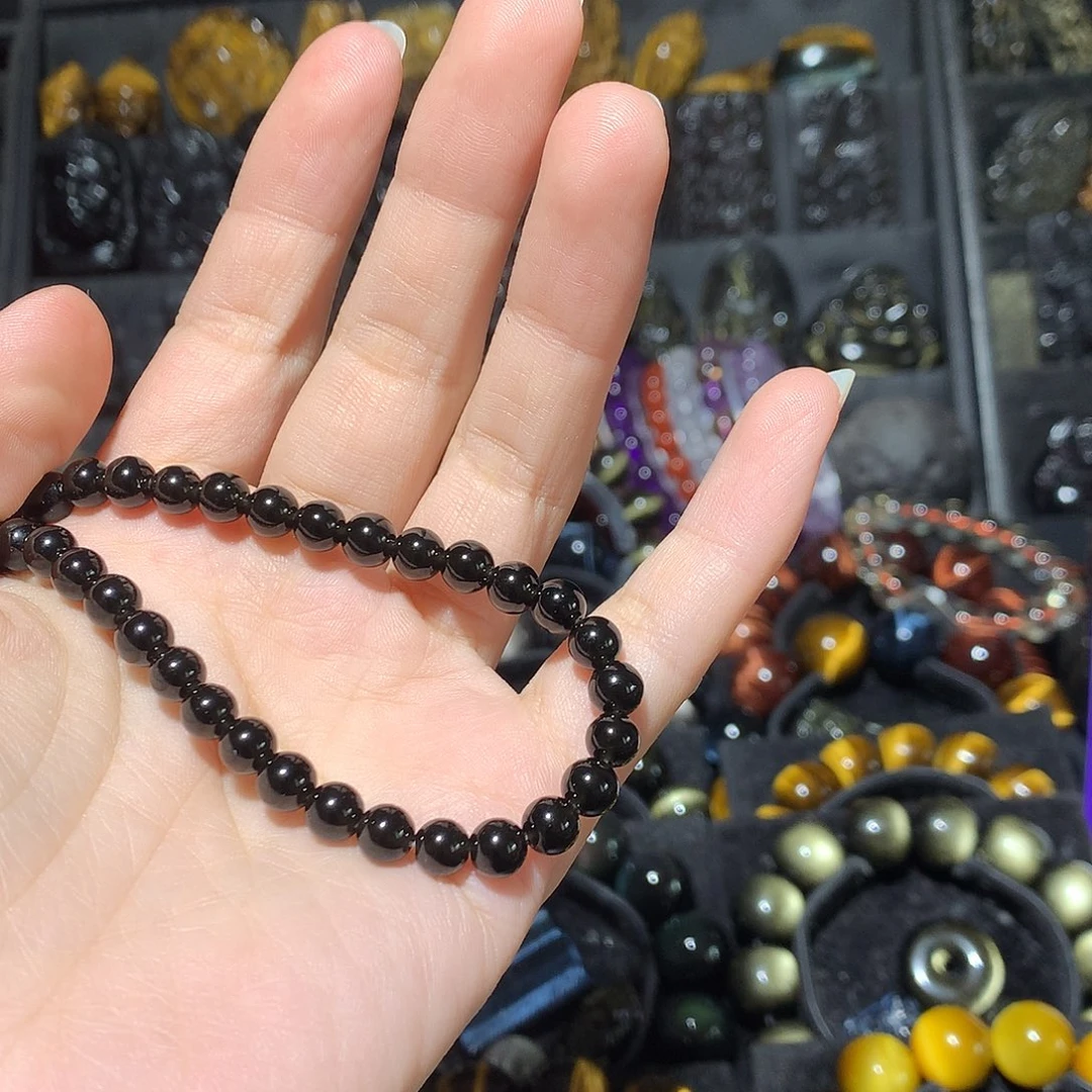 黑曜岩手链未镶嵌圈****室