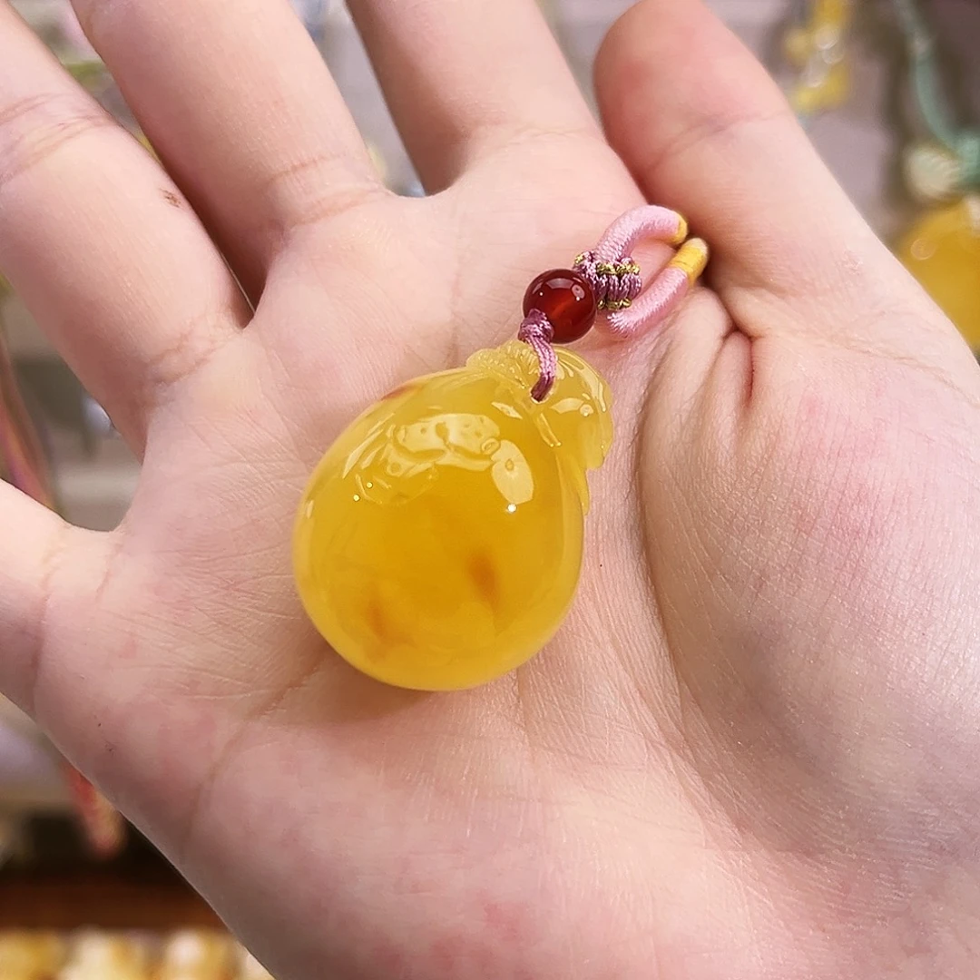 未镶嵌琥珀裸石钱袋子