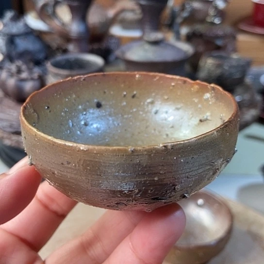 杯柴烧裸烧手作品