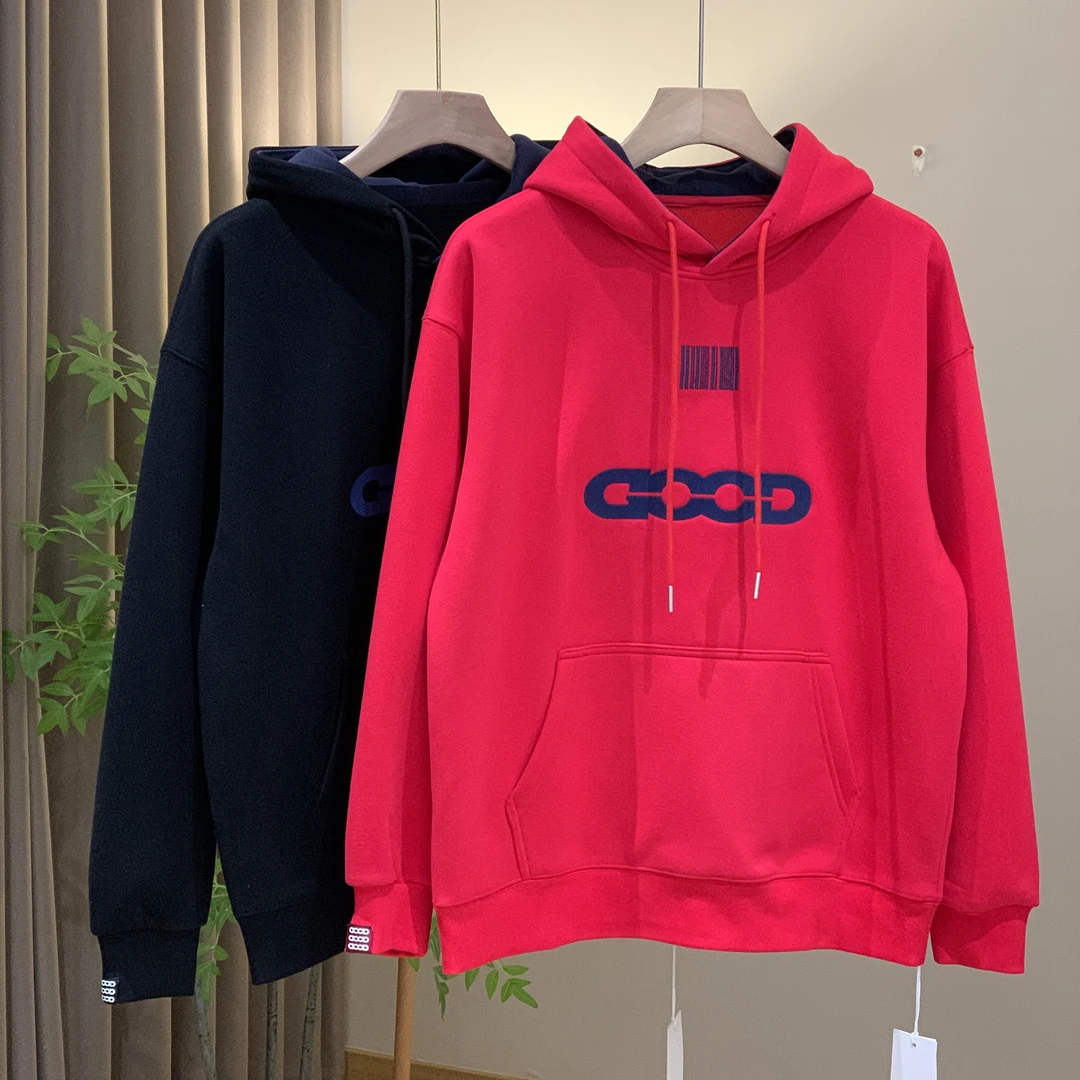 【加绒加厚连帽卫衣】M6827情侣男女同款卫衣，棉质面料，保暖舒适