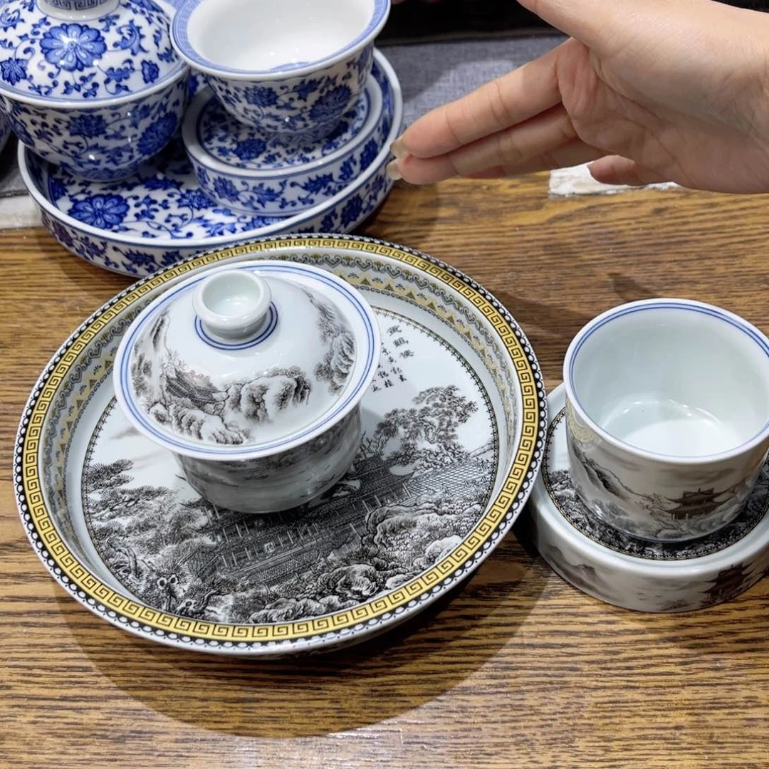 盖碗陶瓷景德镇陶瓷工厂福利价