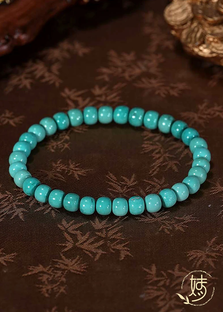 【婧婧精选】臻品 · 可盘玩！原矿绿松老型手串 多样性发