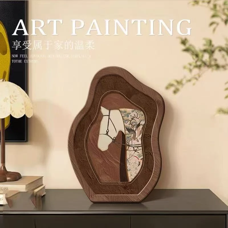 中古风桌面装饰摆件装饰画斗柜玄关床头柜摆台复古艺术高级感摆画