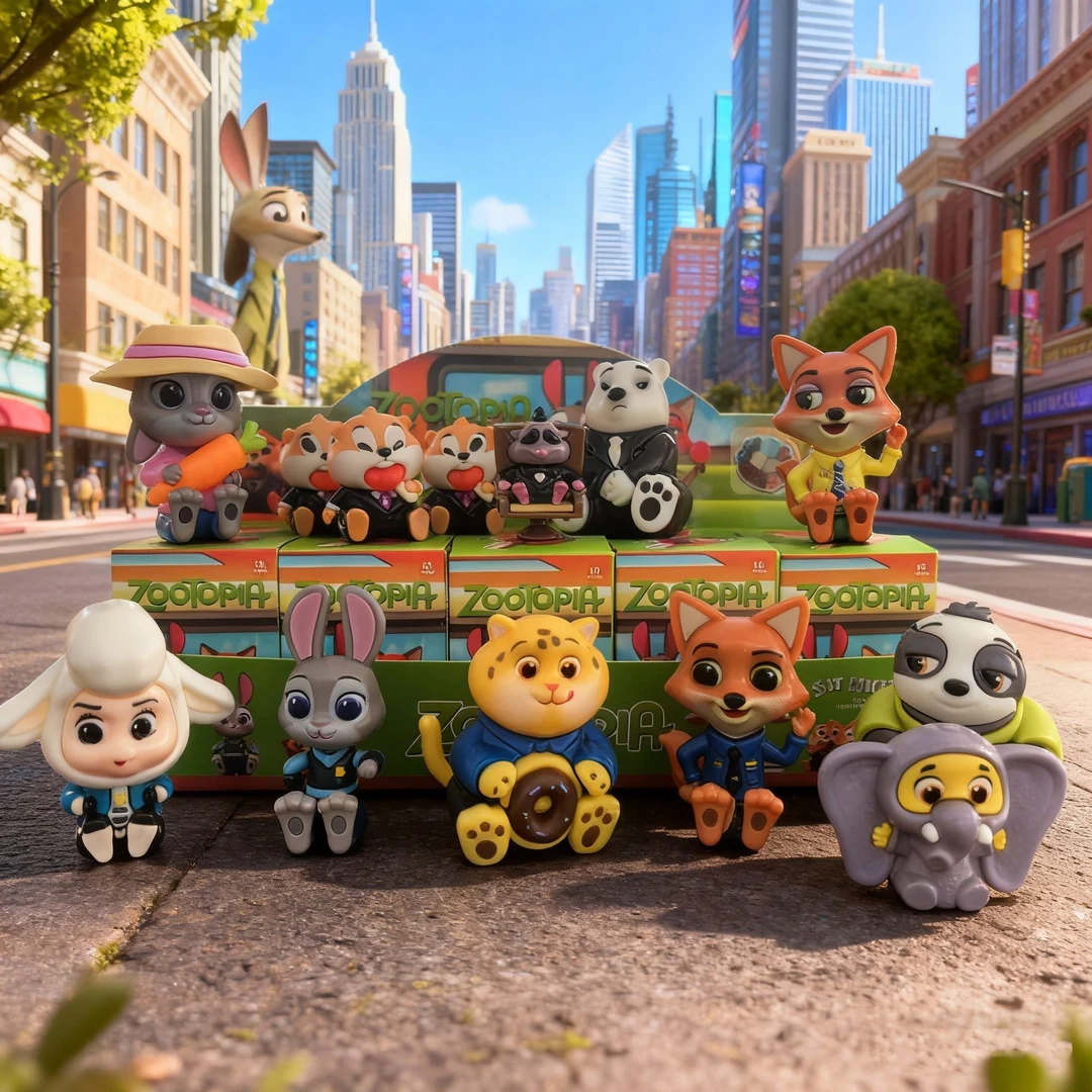 疯狂动物城盲盒手办尼克朱迪警官狐兔烘焙装饰疯狂动物城周边正版