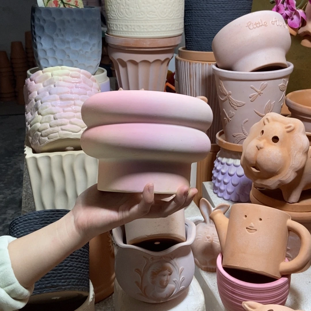 17×12炫彩甜甜圈 粗陶1个