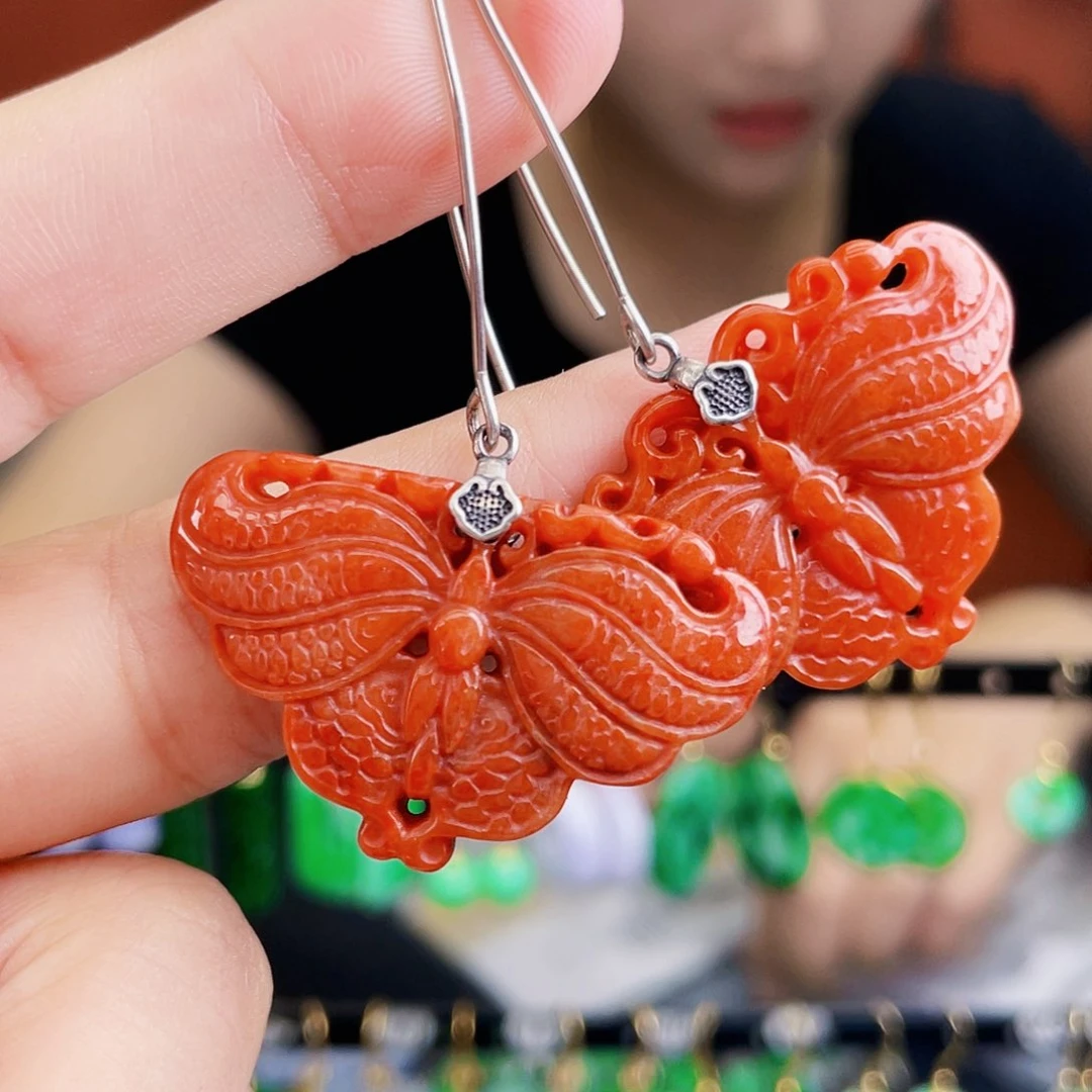 翡翠未镶嵌耳饰饰品