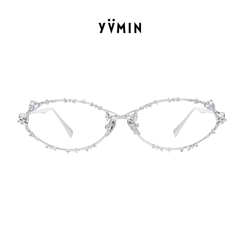 YVMIN/尤目镶嵌金属框眼镜原创设计装饰镜框太阳镜可替换镜片