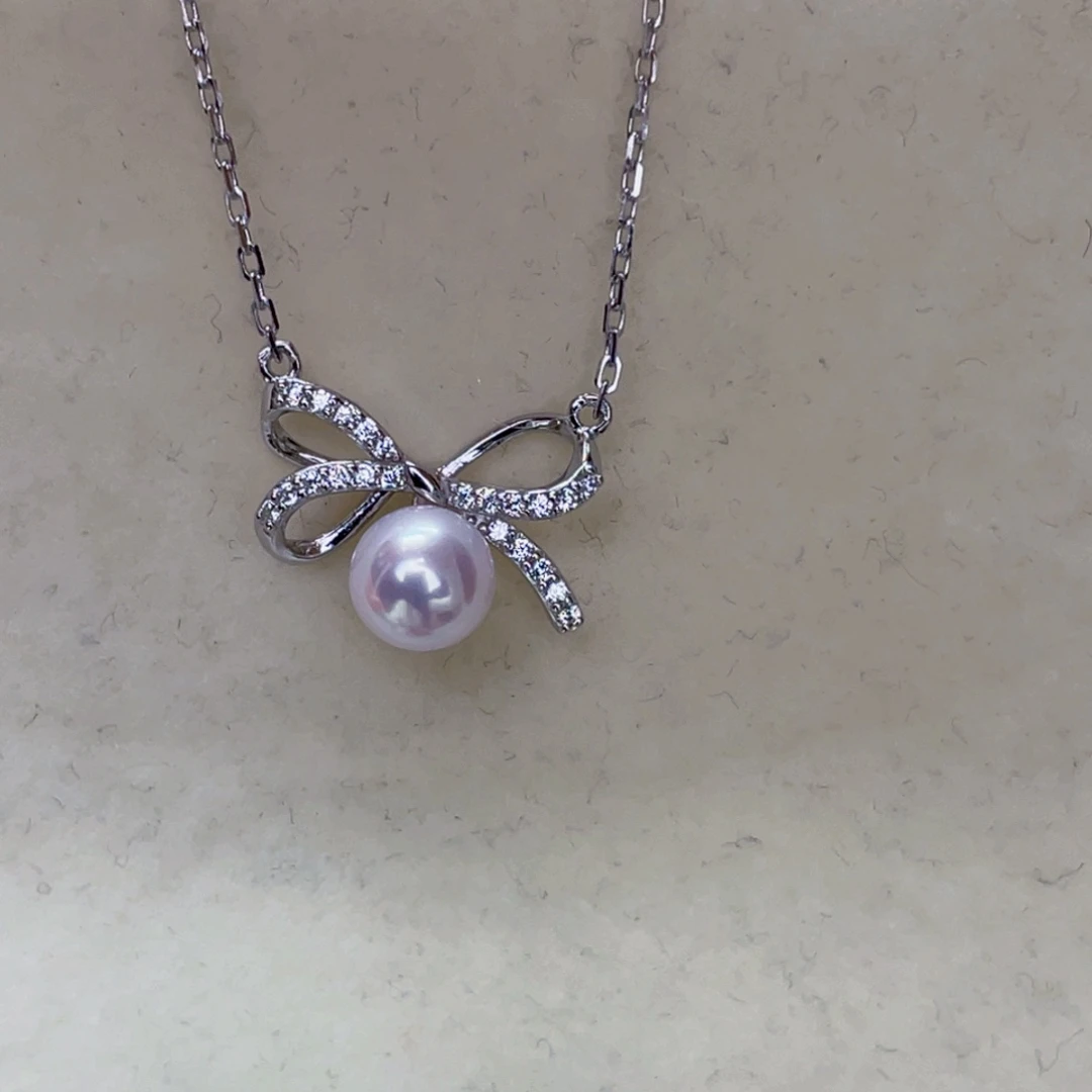 海水珍珠套链银S925镶嵌