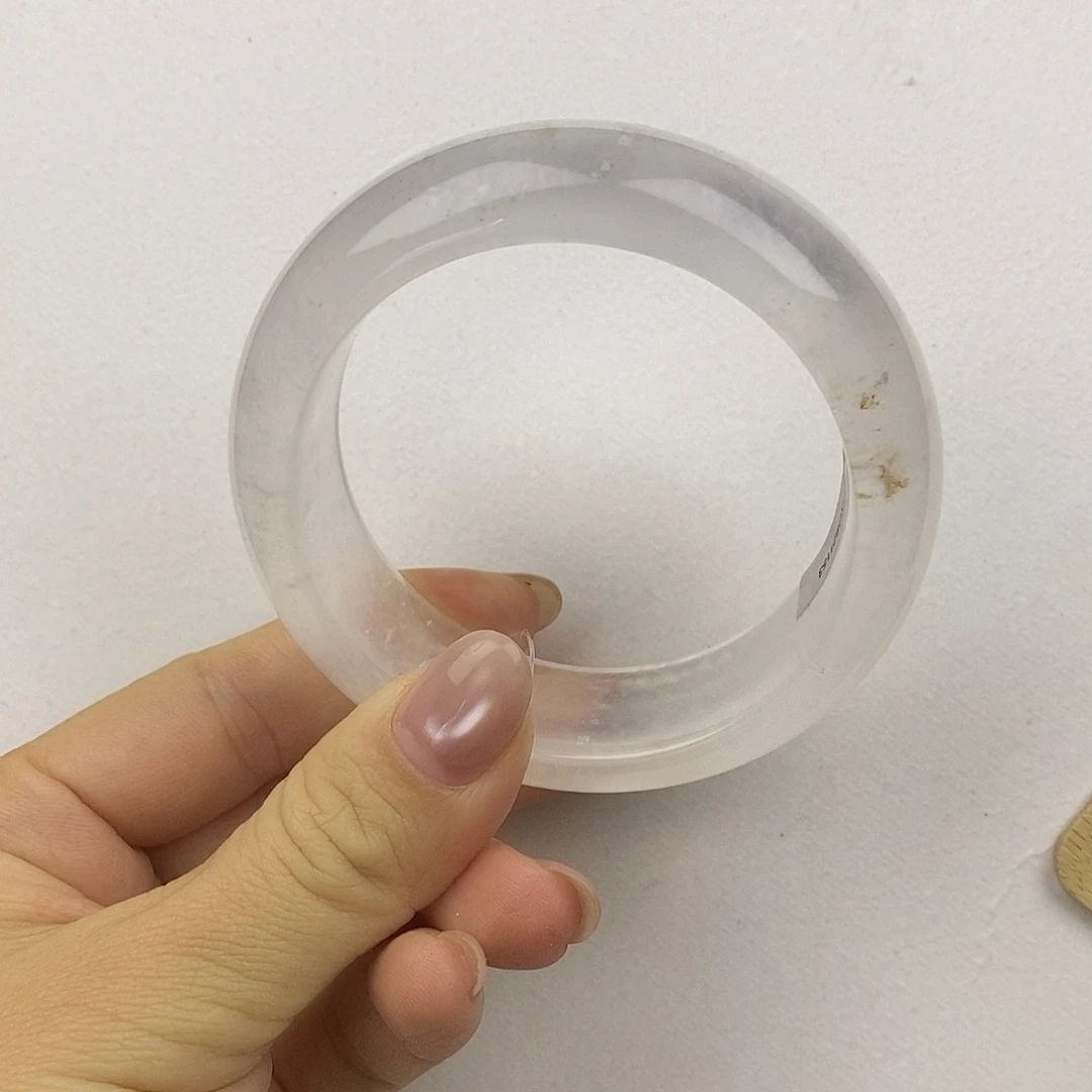 石英质玉未镶嵌手镯58飘雪1153
