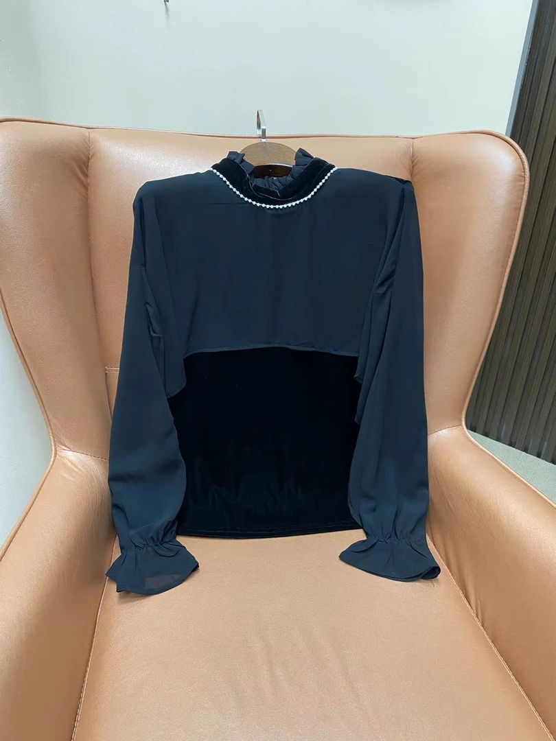 春季新款女士衬衫显瘦衬衣时尚打底小众设计感