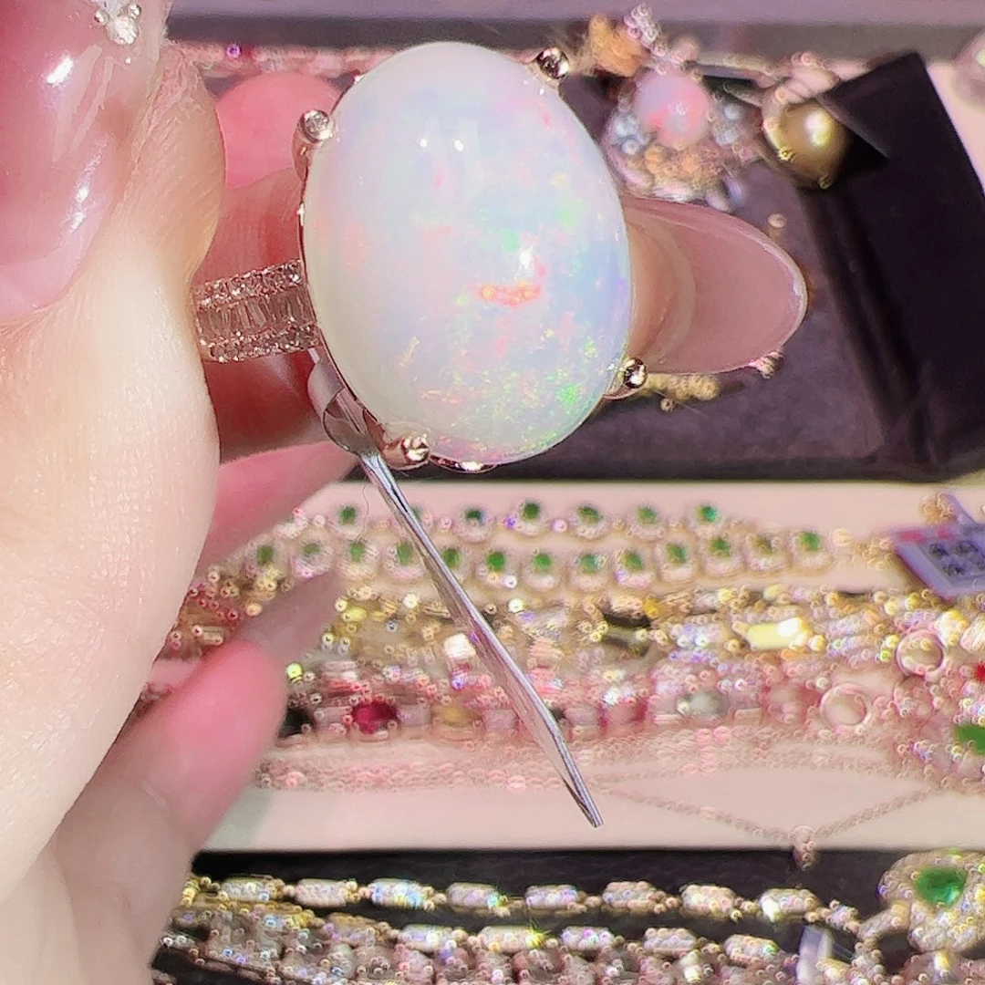 欧泊欧泊戒指银S925镶嵌