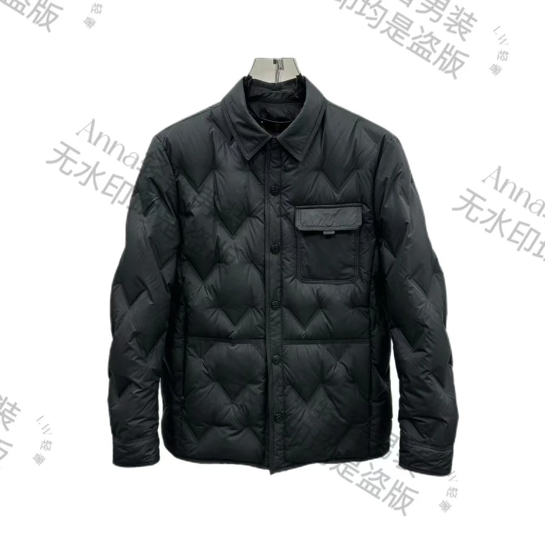 【Anan】25年新款 时尚百搭潮流男士翻领90绒白鸭绒羽绒服 8807